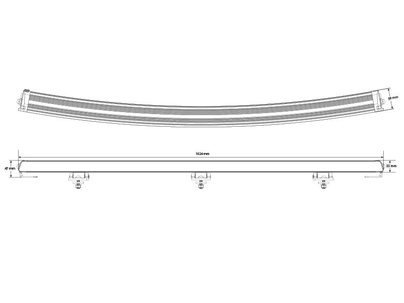 W-LIGHT SURGE SUPER SLIM 40 LED-lysrampe