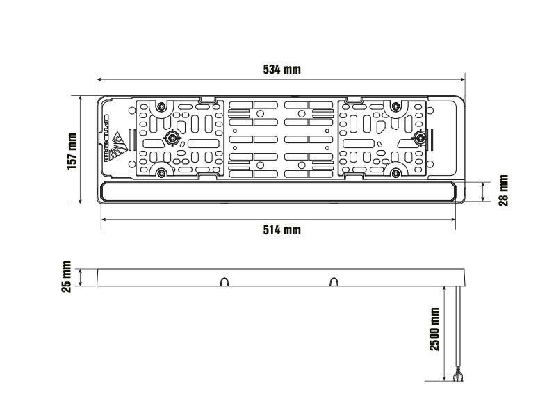 Optibeam E-bar Reverse ryggelys