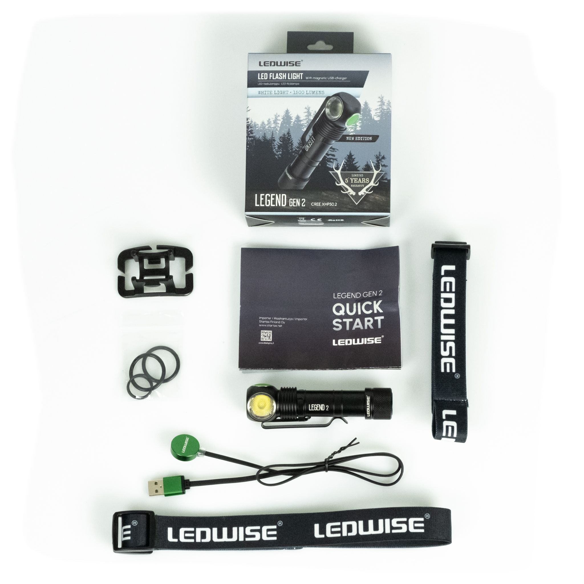 Ledwise Legend 2, kall, 6000K hodelykt