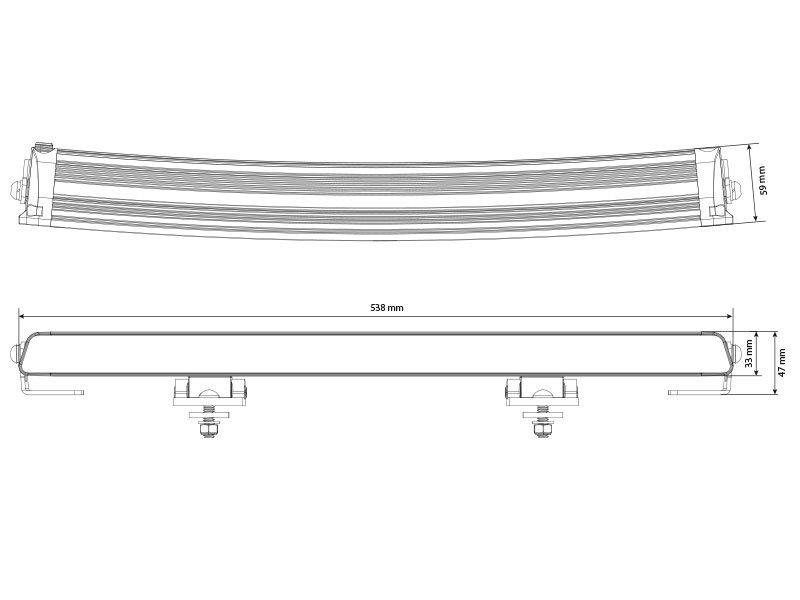 W-LIGHT SURGE SUPER SLIM 20 LED-lysrampe uten parklys