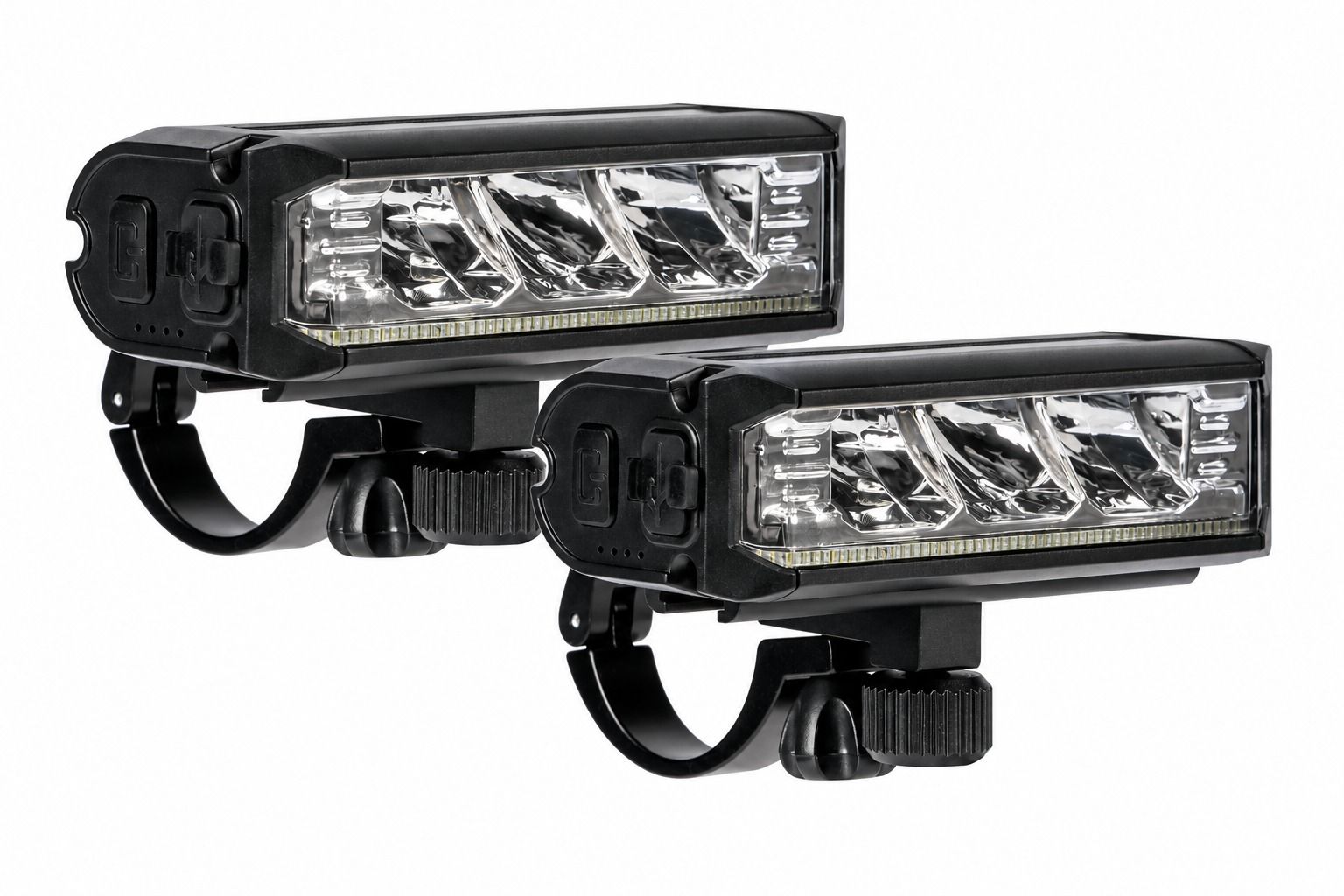 Nitegear Rider 2 pack,  LED oppladbar sykkellykt, 1000 lm