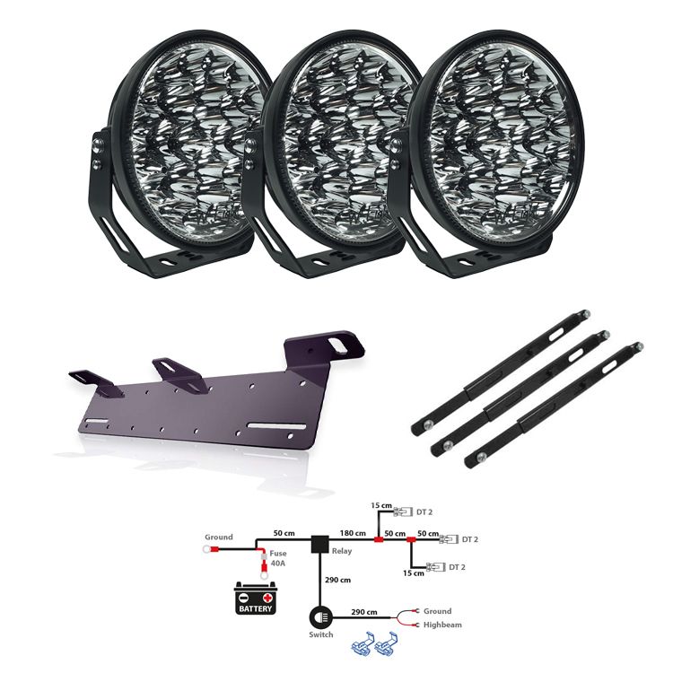 W9 Phoenix 9" led-ekstralyspakke