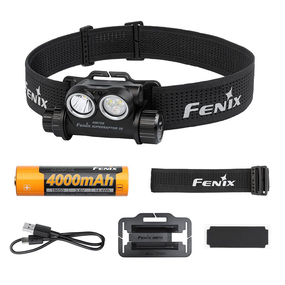 Fenix HM75R SUPERRAPTOR 3S Hodelykt, 1800 lm
