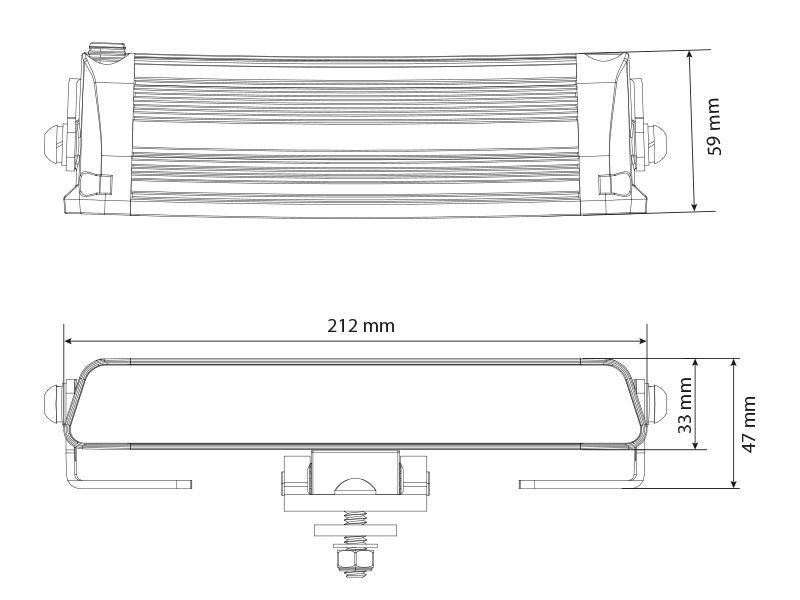 W-LIGHT SURGE SUPER SLIM 8,5 LED-lysrampe
