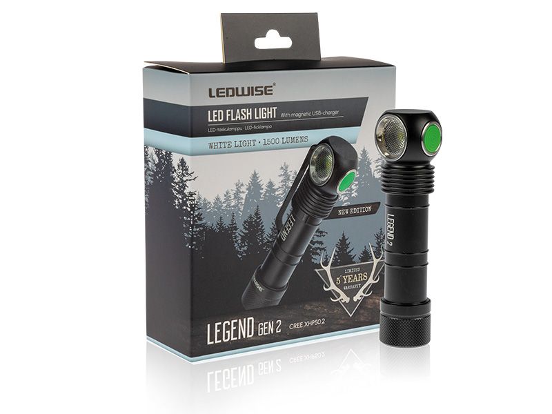 Ledwise Legend 2, kall, 6000K hodelykt