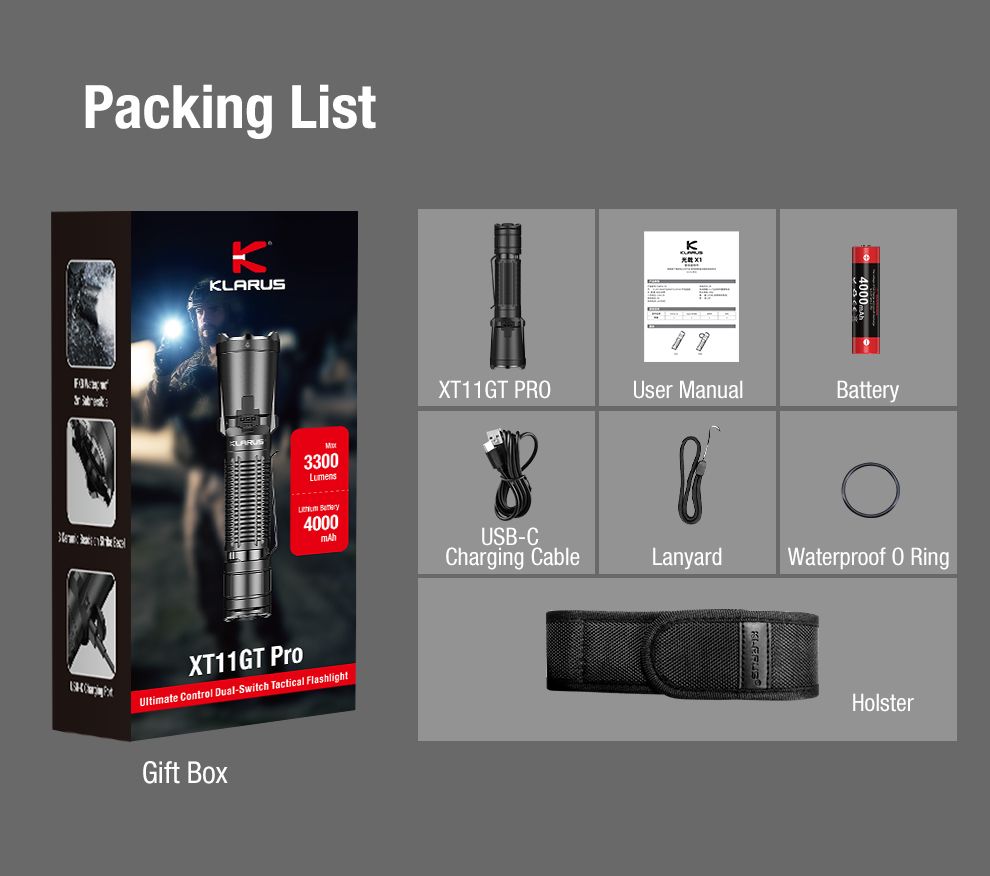 Lommelykt Klarus XT11GT PRO V3.0