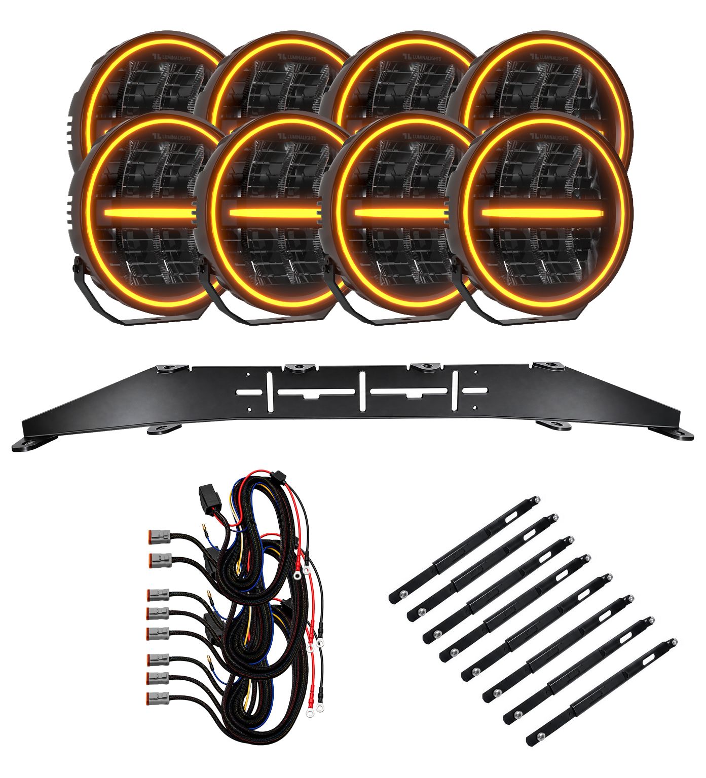 Ekstralyspakke LuminaLights Ninja 8-Pack Rally 8