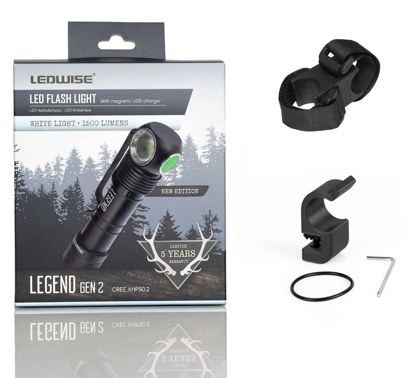 Ledwise Legend Gen2 + hjelmfestesett