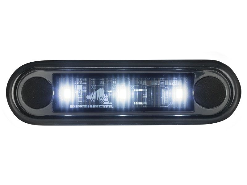 Optibeam Dark Phantom hvit markeringslys, innfelt montering, 0,5 m, ADR