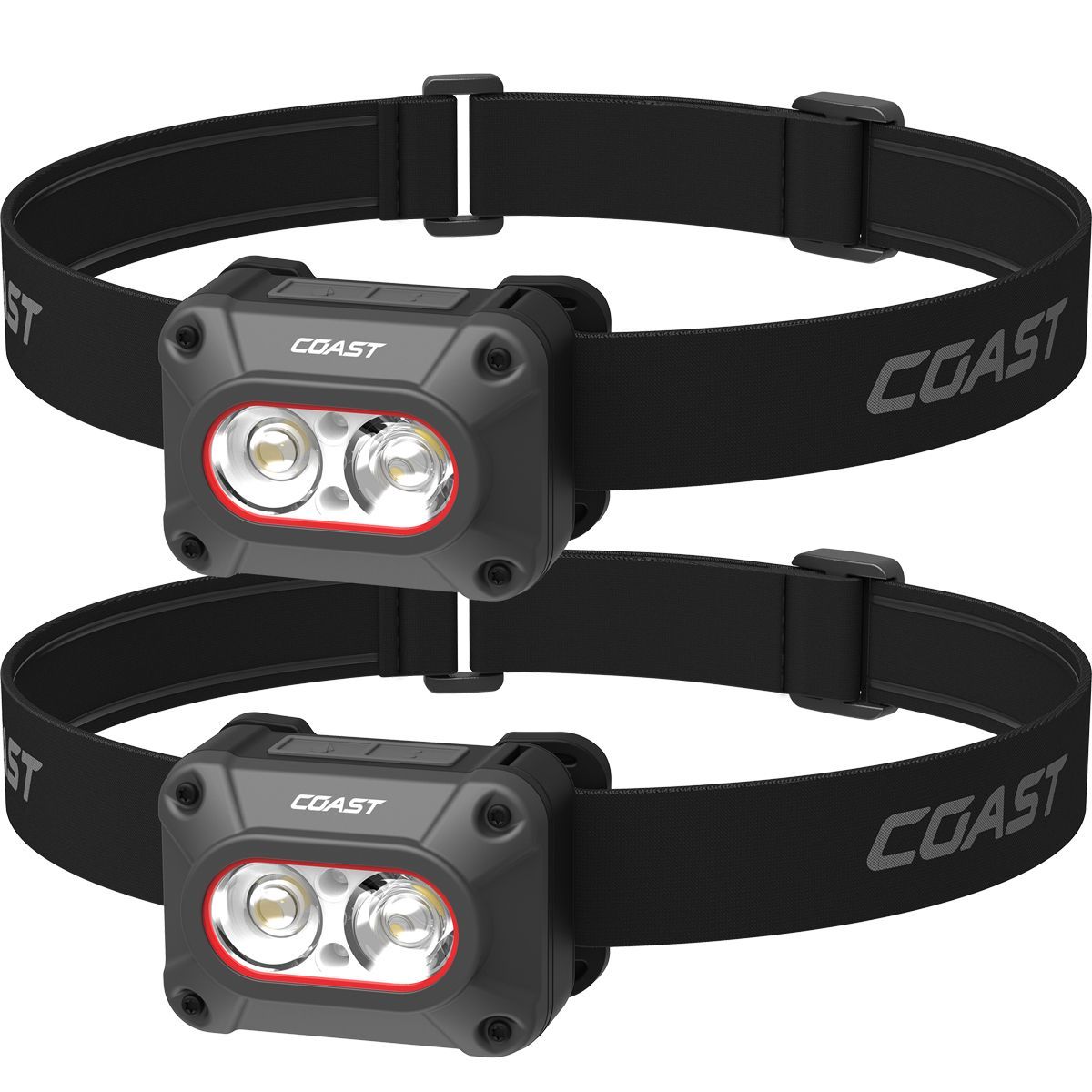 2-pakning COAST FLX10R hodelykter, 1000 lumen