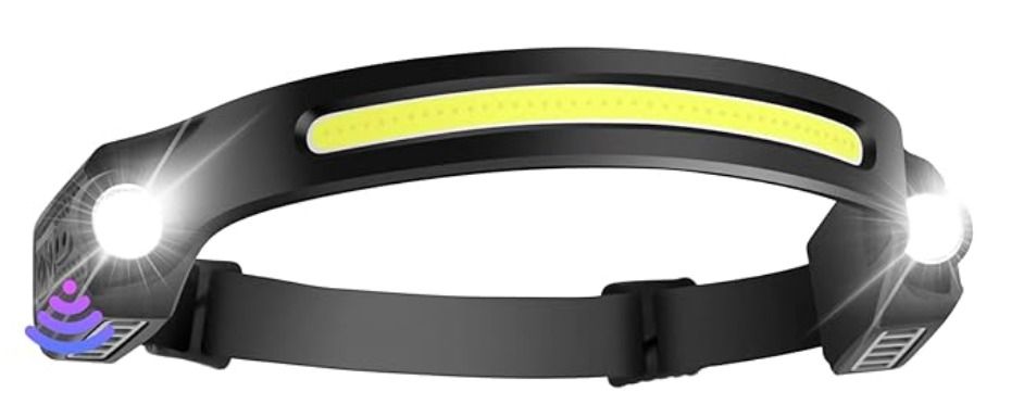 Japcell HLS650 oppladbar hodelykt med sensor, 650 lm