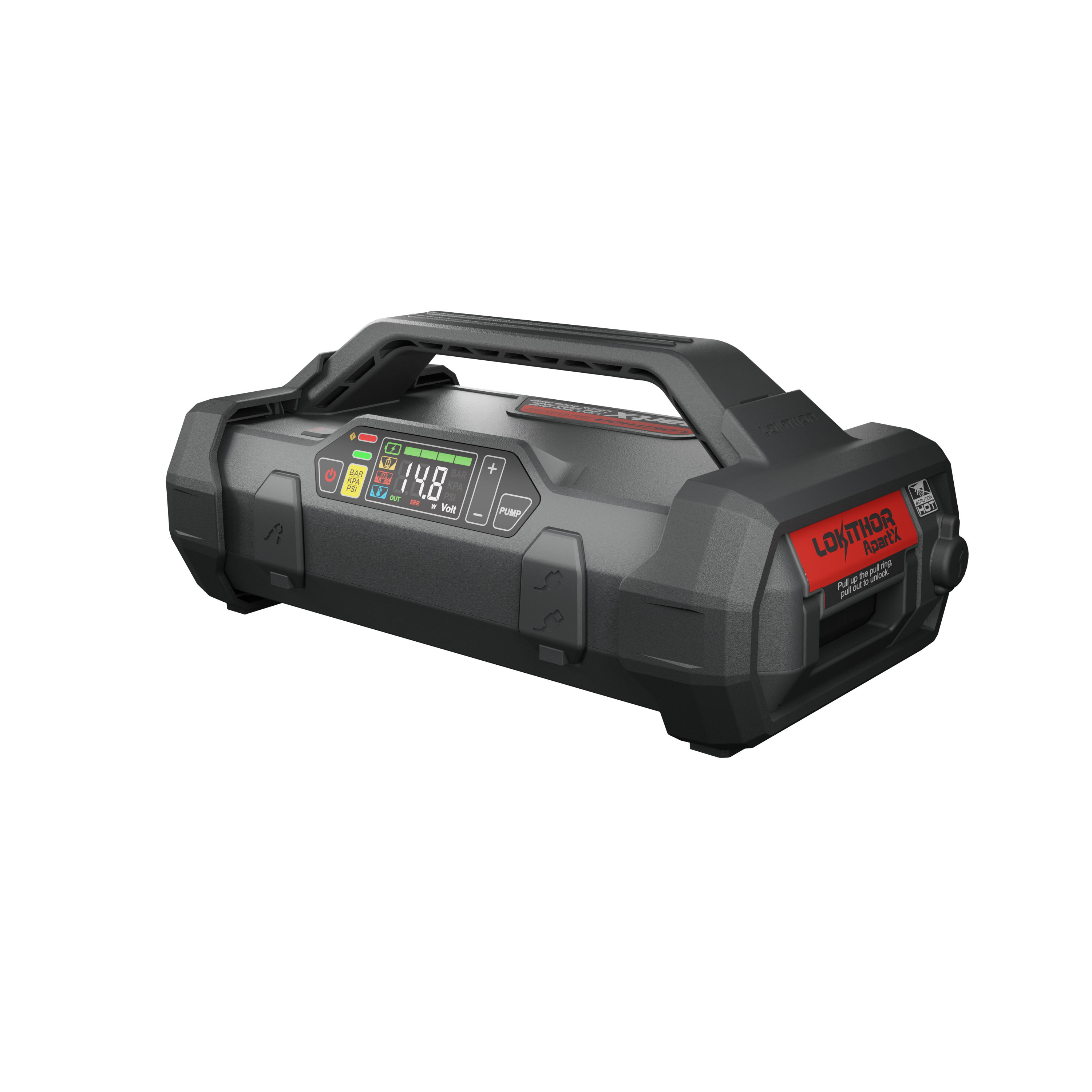 Modulær jumpstarter – Lokithor ApartX (batteri selges separat) – 1500A, 12V, 150 PSI luftkompressor