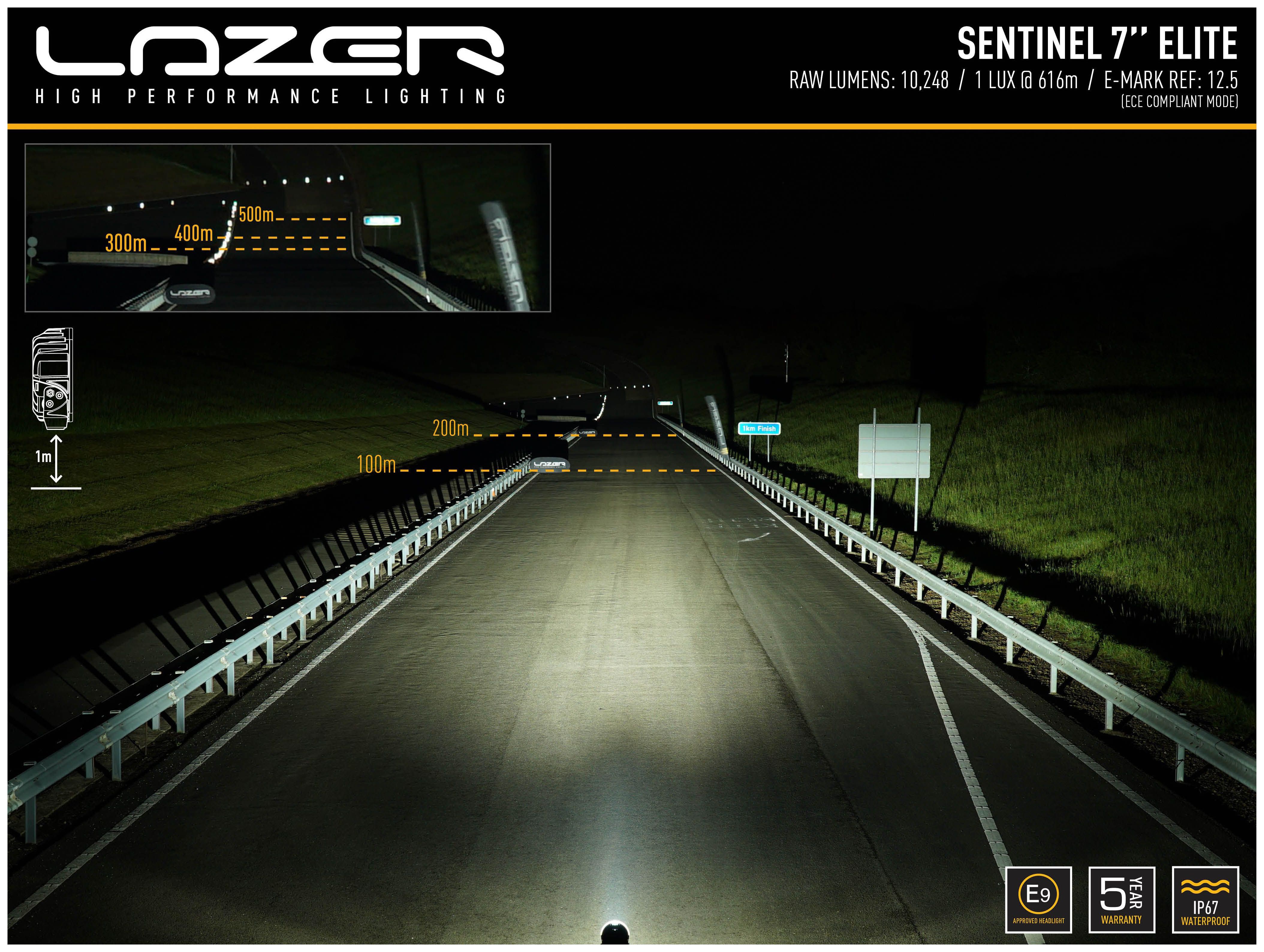 Lazer Sentinel 7 Elite LED-ekstralys