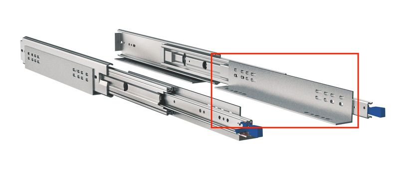 L-brakettpar for glideskinne, 305mm