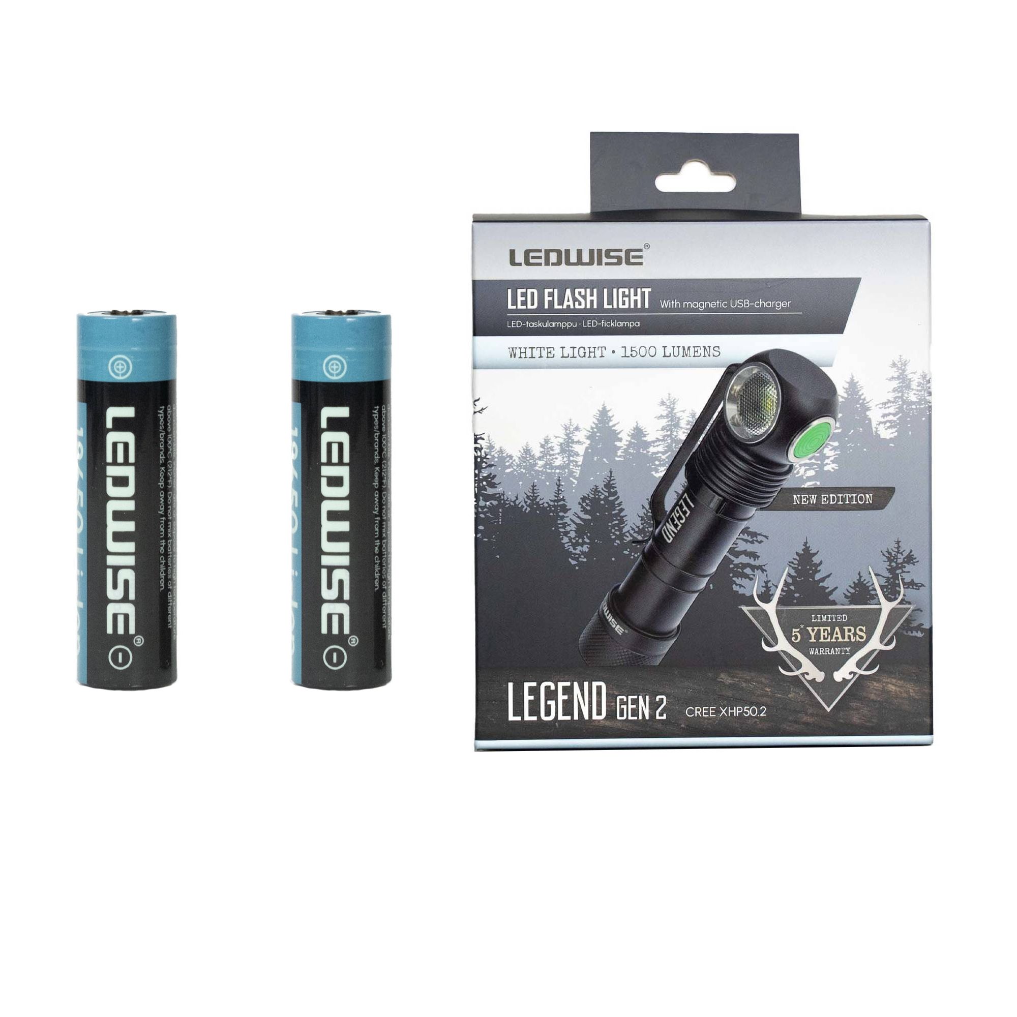Ledwise Legend 2, kall, 6000K hodelykt