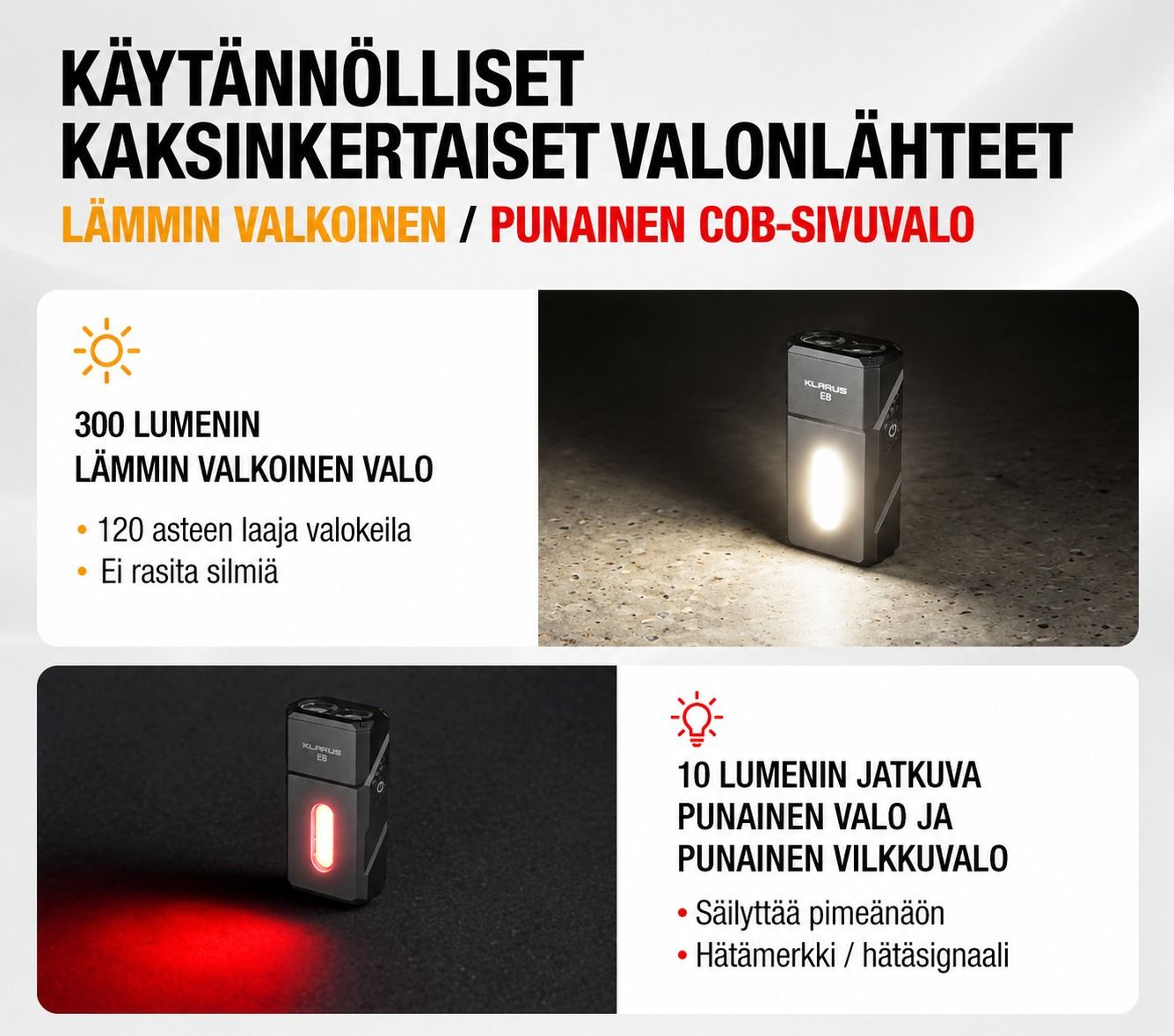 Klarus E8 Multi-Lommelykt