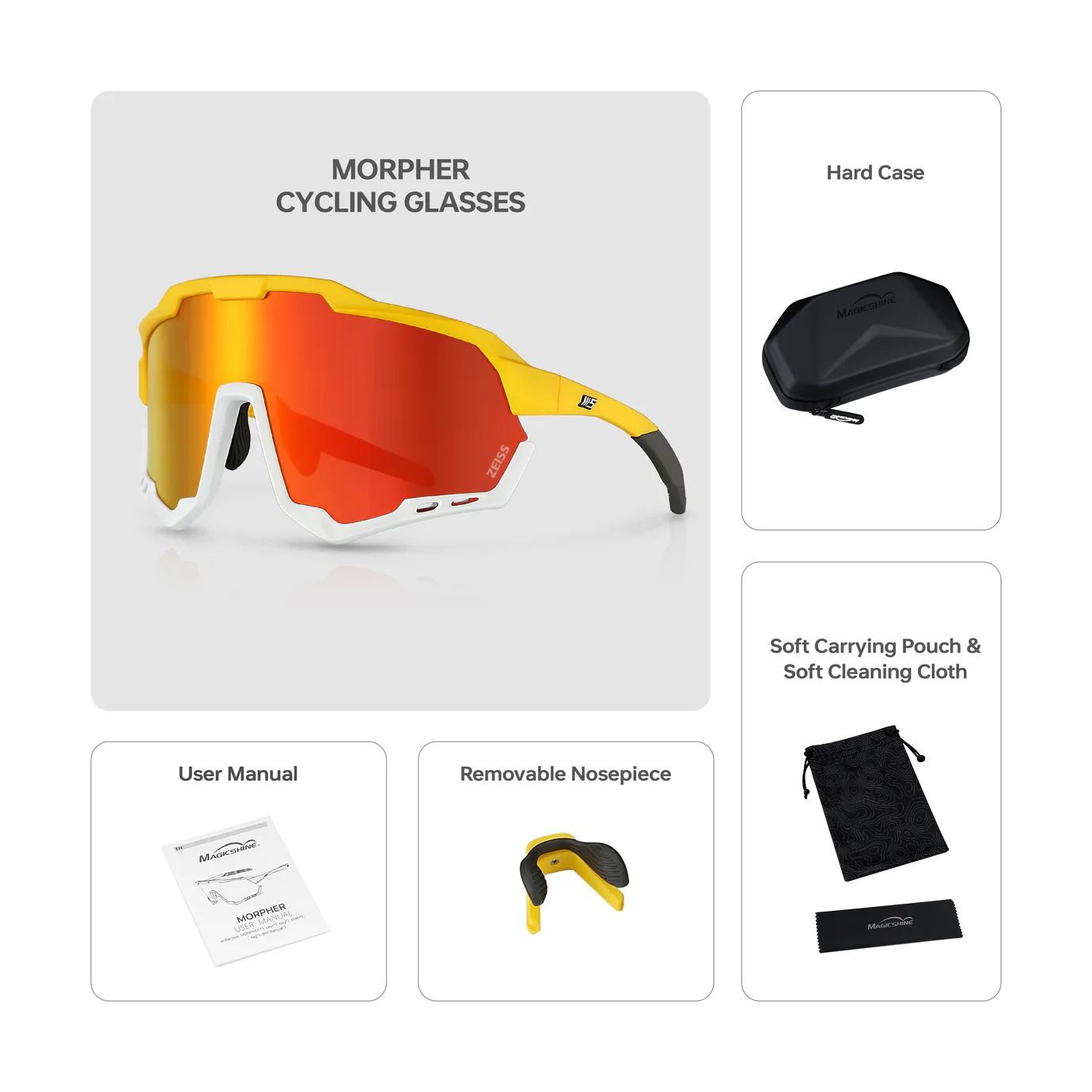 Magicshine Morpher konvertible sykkelbriller med ZEISS-linse, MP003Z