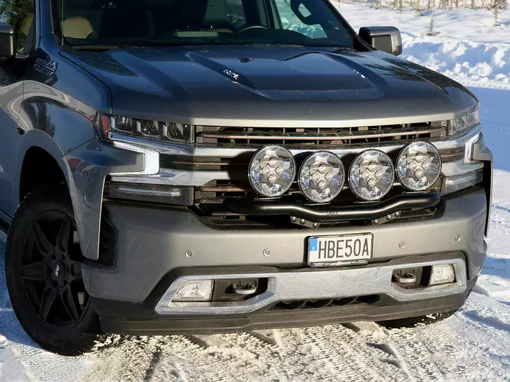 Q-LIGHT Chevrolet Silverado 1500 High Country 19-22 ekstralysfeste (ekstralysbøyle) for 4 lamper - Frontbøyler til Varebil & Pick-up - 8020120890 - 1