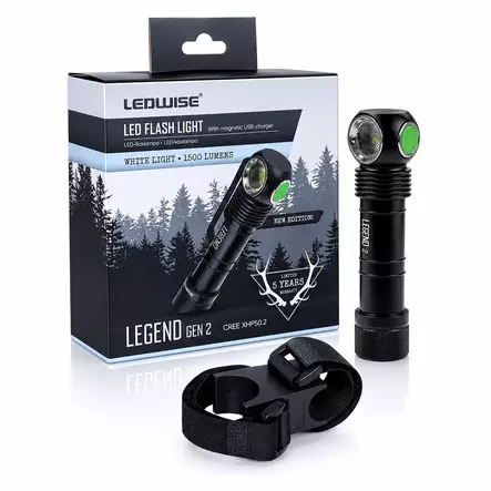 Ledwise Legend Gen2 sykkellyktsett, hvit - Frontlys - 8020107401 - 2