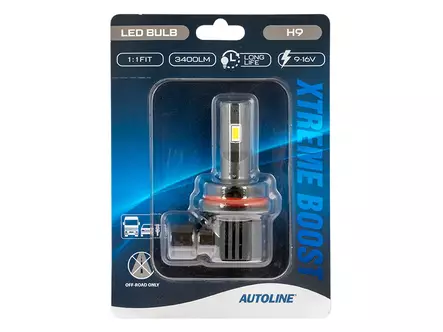 AUTOLINE XTREME BOOST LED BULB H9 9-16V 3400LM - Sommersalg - 8020110502 - 2