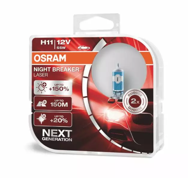 H11 Osram Night Breaker Laser - H8, H9, H10, H11, H13, H15 - 8020100032 - 1
