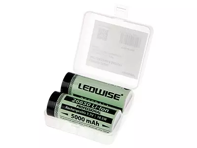 LEDWISE batteri 2x 26650 5000mAh - Åpningsalg - 8020105463 - 2