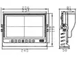 9" Display for reversing camera- and brake light camera kits, NSD - Monitorer for ryggekamera - 8020110063 - 2