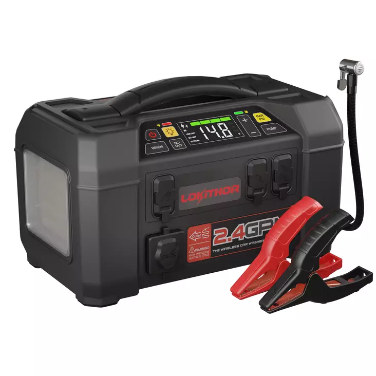 Jumpstarter – Lokithor AW401 – 2500A, 12V, 150 PSI luftkompressor, høytrykksspyler, LiPo - Startbooster - 8020120503 - 1