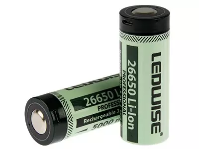 LEDWISE batteri 2x 26650 5000mAh - Åpningsalg - 8020105463 - 1