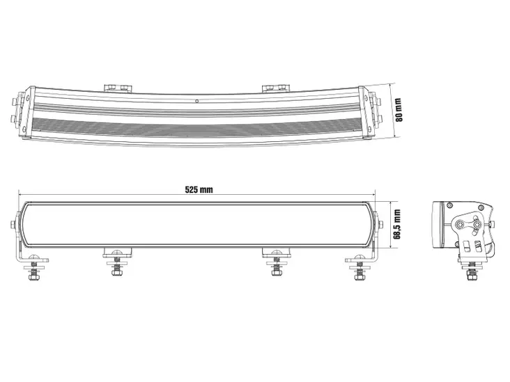 Optibeam Super Captain Dual 600 Curved - Led-bar - 8020110793 - 1