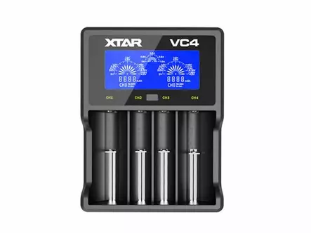 Xtar VC4 Li-ion Batterilader - Lader for 18650 batterier - 8020107914 - 2