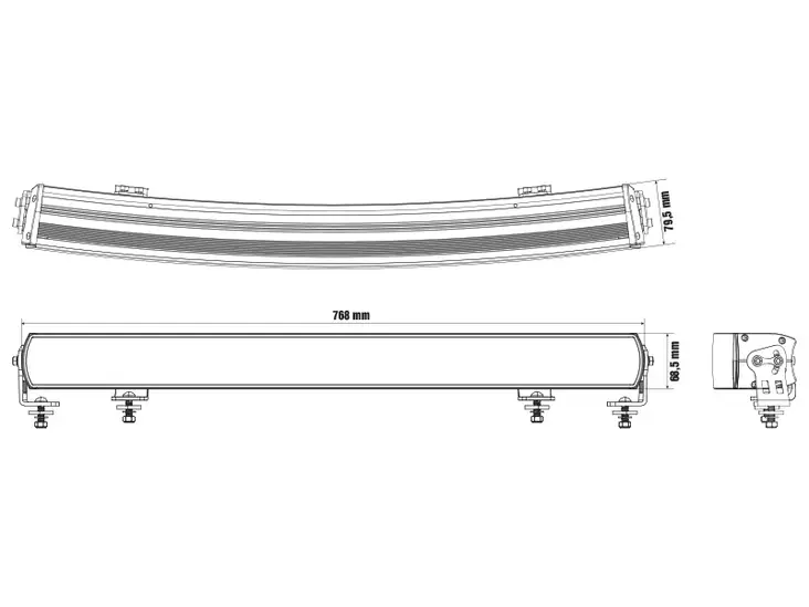 Optibeam Super Captain Dual 800 Curved - Led-bar - 8020110795 - 1