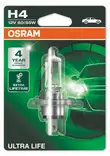 Osram H4 Ultra Life-pære, 4 års garanti, 1 stk - H4 Halogenpærer - 4060101486 - 1