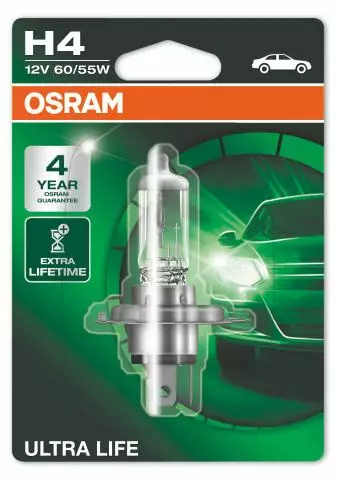 Osram H4 Ultra Life-pære, 4 års garanti, 1 stk - H4 Halogenpærer - 4060101486 - 1
