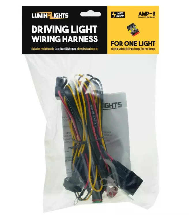 Relésett for 1stk ekstralys med AMP-3 kontakt - Relésett & kabler - 8020101666 - 1