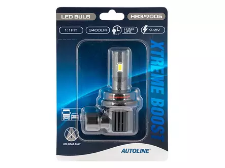AUTOLINE XTREME BOOST LED BULB HB3/9005 9-16V 3400LM - Sommersalg - 8020110497 - 2