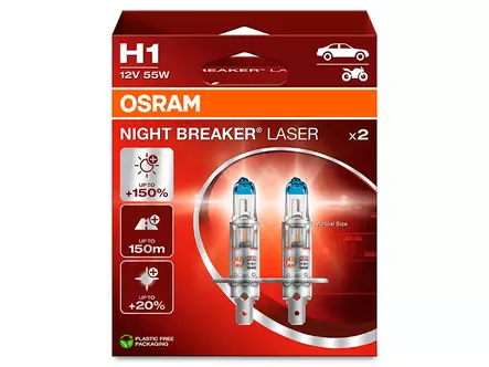 H1 Osram Night Breaker Laser - H1 Halogenpærer - 8020100027 - 2