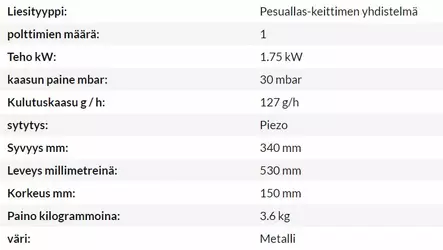 Kombinert vask og kokeplate med én brenner - Komfyrer - 8020110247 - 2