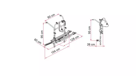 Sykkelstativ Mercedes-Benz V-Class + Vito 2015– - Sykkelstativer - 8020112327 - 2