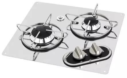 Innebygd gasskomfyr – 2 brennere i rustfritt stål - Komfyrer - 8020112587 - 1
