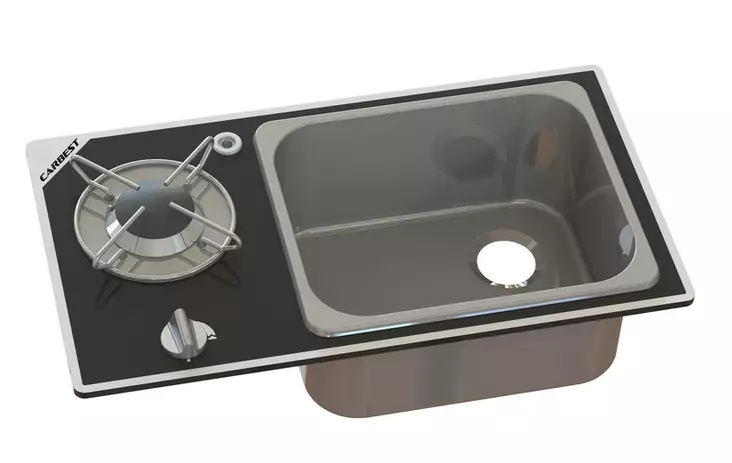 Koke-/vaskekombinasjon – 1 brenner med sikkerhetsglass - Komfyrer - 8020112527 - 1