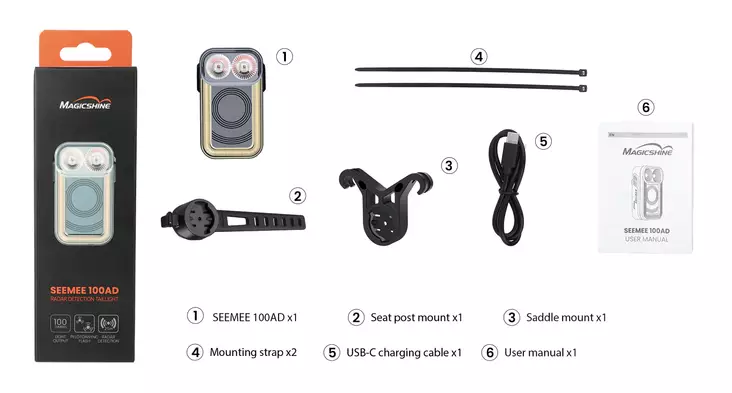 MAGICSHINE SEEMEE 100AD baklykt med radar - Baklys - 8020120117 - 1