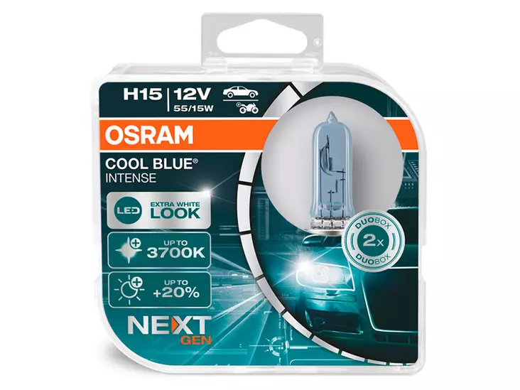 Osram Cool Blue Intense Next Gen H15-pære - H8, H9, H10, H11, H13, H15 - 8020100927 - 1
