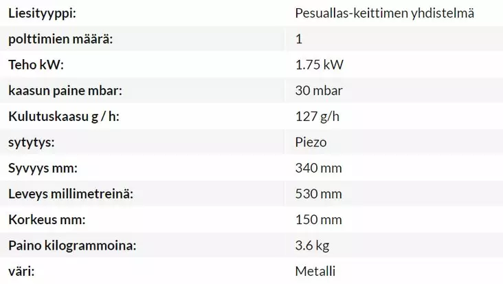 Kombinert vask og kokeplate med én brenner - Komfyrer - 8020110247 - 1