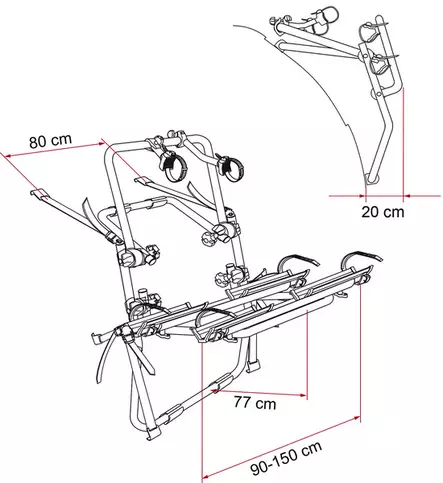 Sykkelstativ Terrengkjøretøy og varebiler - Sykkelstativer - 8020112478 - 2