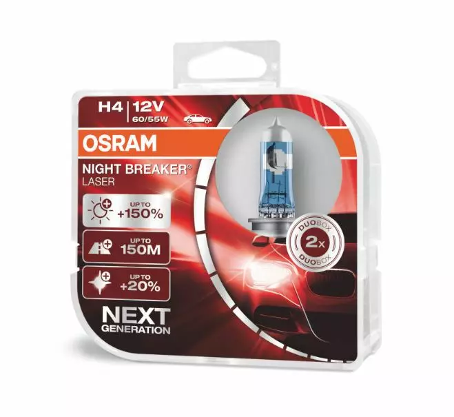 H4 Osram Night Breaker Laser - H4 Halogenpærer - 8020100028 - 1