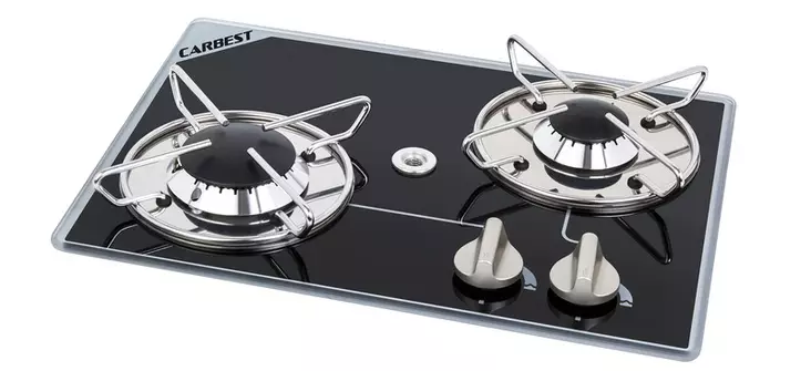 Innebygd gasskomfyr i glass – 2 brennere - Komfyrer - 8020112528 - 1