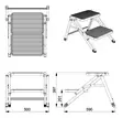Sammenleggbar totrinnsstige - Kjøkkentilbehør - 8020120849 - 2