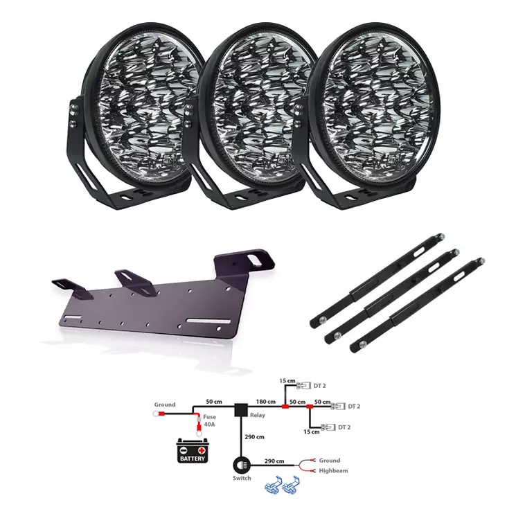 W9 Phoenix 9" led-ekstralyspakke - LED-ekstralys - 8020104289 - 1
